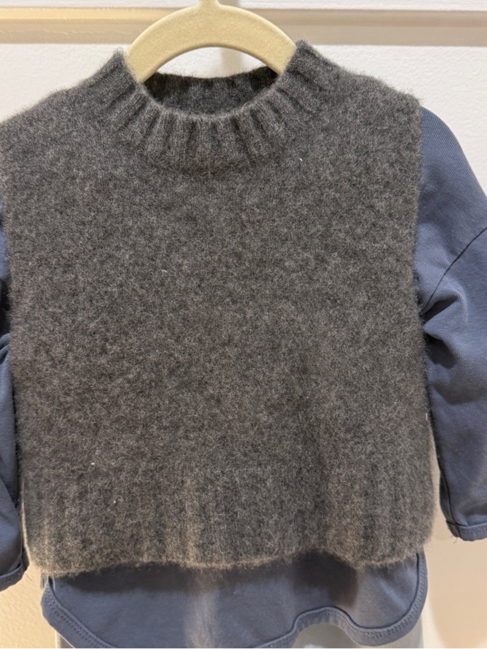 Baby Cozy Charcoal Knit Sleeveless Sweater Vest 9-12M